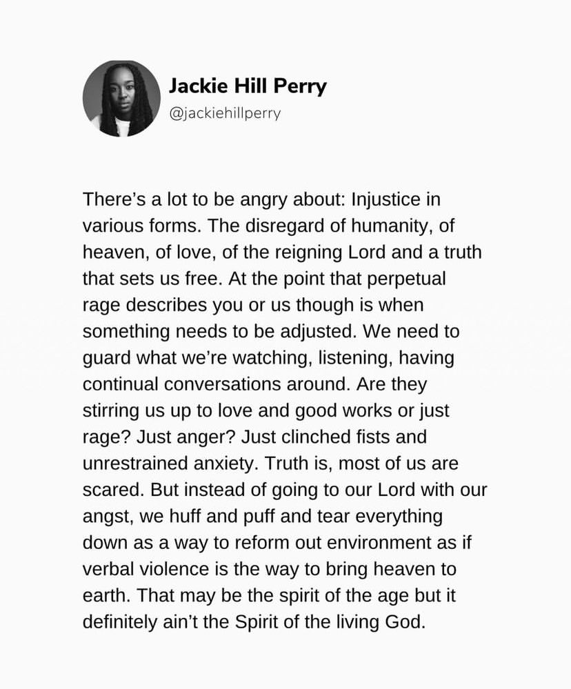 BornTaLEAD's tweet photo. “…That may be the spirit of the age but it definitely ain’t the Spirit of the Living God.”

- Jackie Hill Perry https://t.co/P6BAZlvuOH