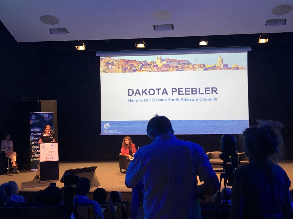 Youth must have meaningful seats in the <a href="/UNOceanDecade/">UN Ocean Decade</a> and their voices amplified ~Dakota Peebler ⁦@heirstoourocean⁩ ⁦<a href="/usyacunod/">US Youth Advisory Council for the UN Ocean Decade</a>⁩ #OceanConference ⁦<a href="/UNOceanDecade/">UN Ocean Decade</a>⁩