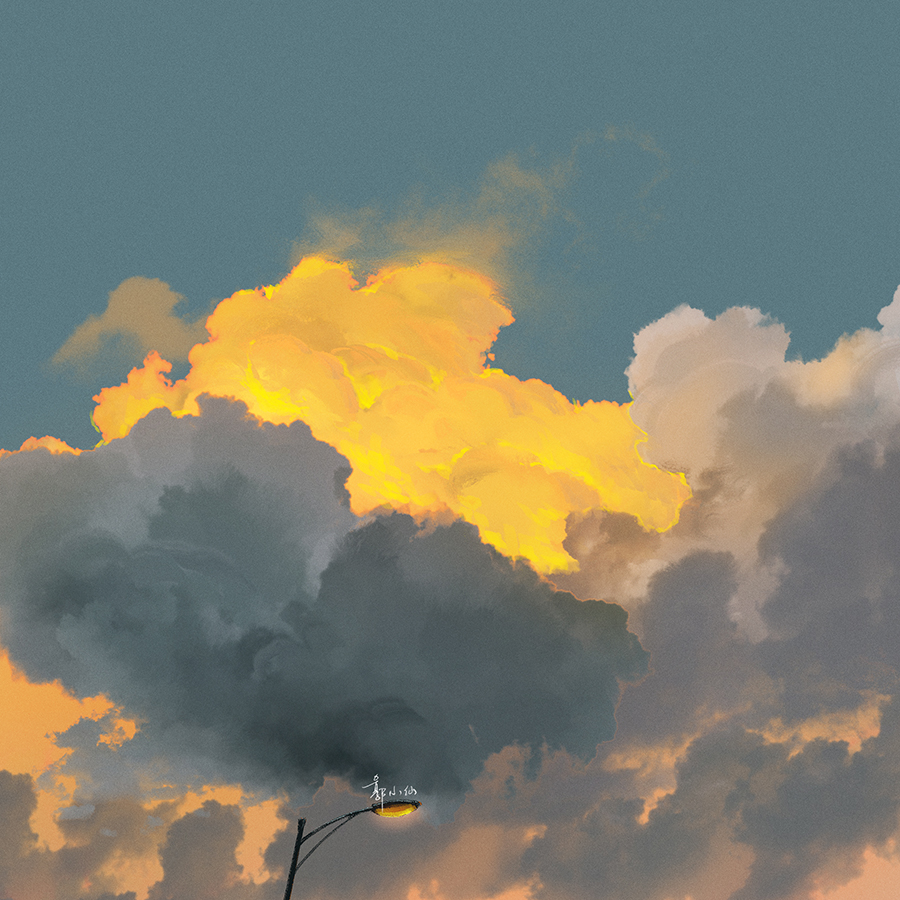 今晚黄昏路过的云