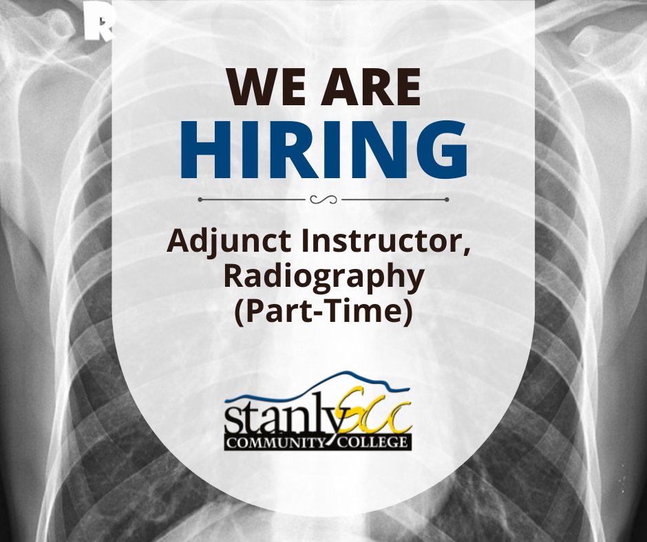 We’re looking for a part-time clinical instructor to lead radiography courses at our Atrium Health-affiliated sites. Click here to learn more about the opportunity! schooljobs.com/careers/stanly…
