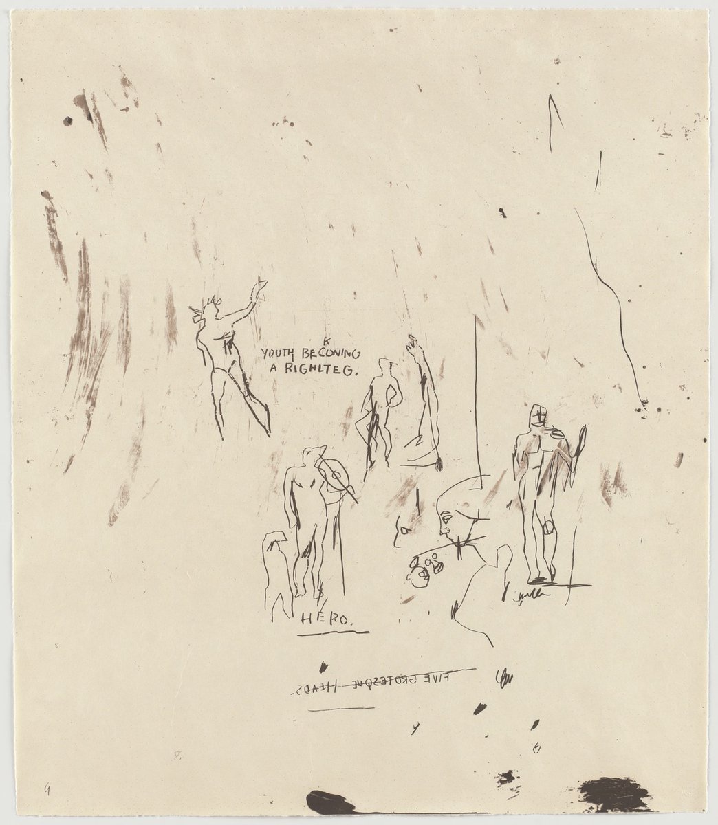 artistbasquiat's tweet photo. Jean-Michel Basquiat, Untitled, From Leonardo, 1983 #jeanmichelbasquiat #museumarchive https://t.co/OFfrvsUclF https://t.co/x3xwUmq2wY