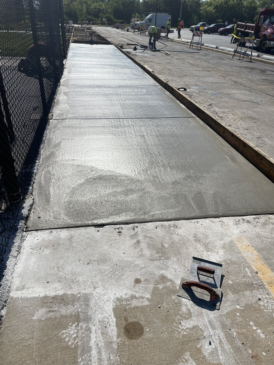 The new sidewalks started going in at Apollo today!