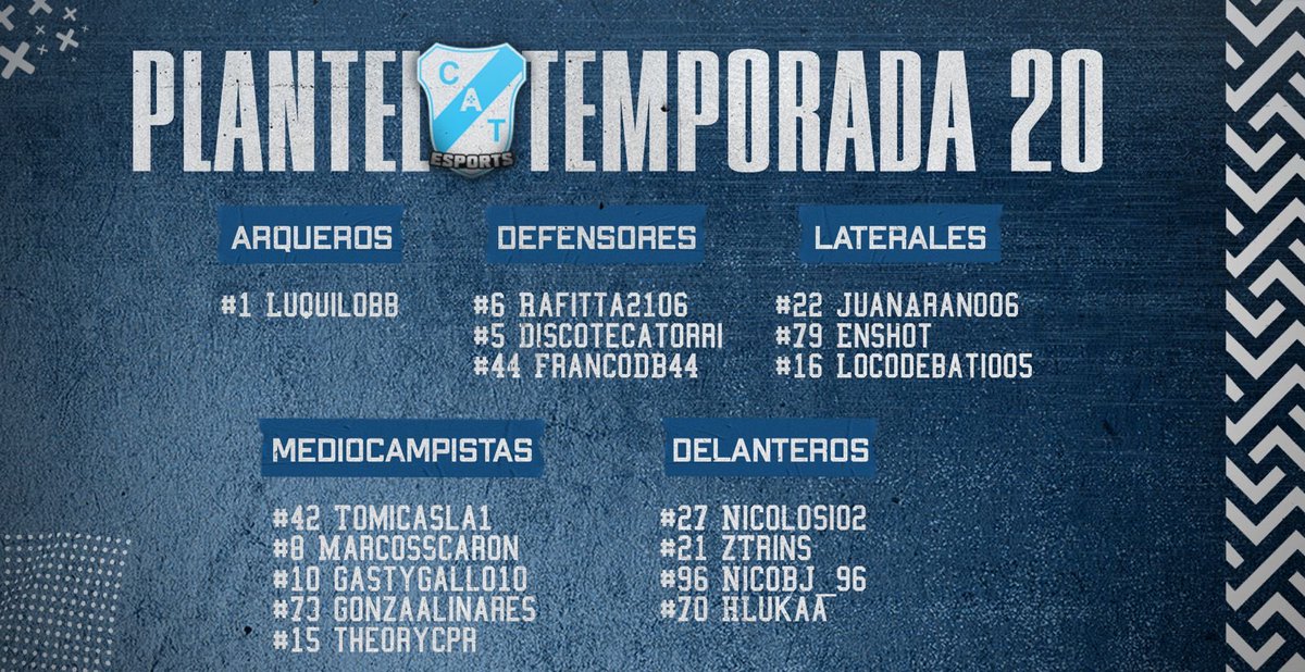 ⭐PRESENTACIÓN OFICIAL DEL PLANTEL⭐
Éstos serán los 16 representantes de Temperley eSports que jugarán en la primera división de <a href="/IESAFIFAar/">IESA Argentina</a> 🔥
#VamosGasolero #Fifa22 #PS4 🎮⚽ ⛽️