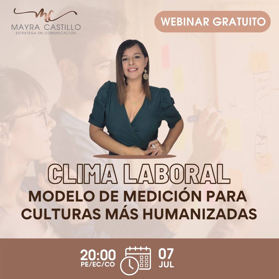 Un #webinargratuito para compartir mis aprendizajes en torno a la medición de clima laboral. ¿Qué sucede cuando los colaboradores no están convencidos de los resultados que arrojan las mediciones porque no guardan coherencia con la realidad percibida? 
lnkd.in/dPZvaGti