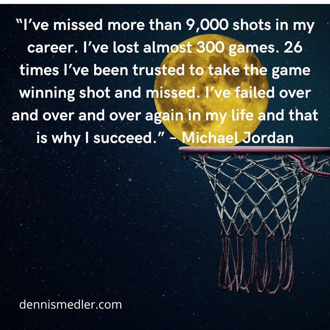 WDiversity's tweet image. “I’ve missed more than 9,000 shots in my career. I’ve lost almost 300 games. 26 times I’ve been trusted to take the game winning shot and missed. I’ve failed over and over and over again in my life and that is why I succeed.” – Michael Jordan