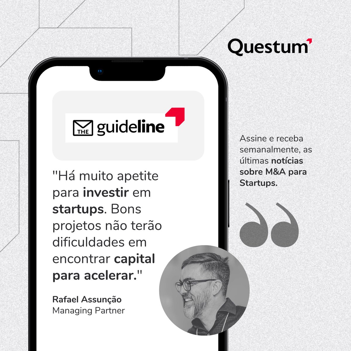 "Há muito apetite para investir em startups e que bons projetos não terão dificuldades em encontrar capital para acelerar." 
Se inscreva para receber a newsletter semanal: share.hsforms.com/1W7EkkqDrSPGy8…