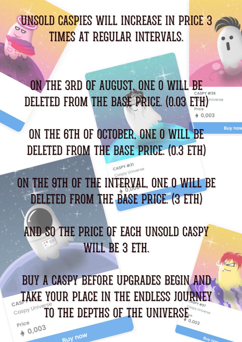 caspynft's tweet photo. The countdown is about to begin, don't be late ⏰🚀👻

#NFT #OpenSea https://t.co/d2CzcoVMq0