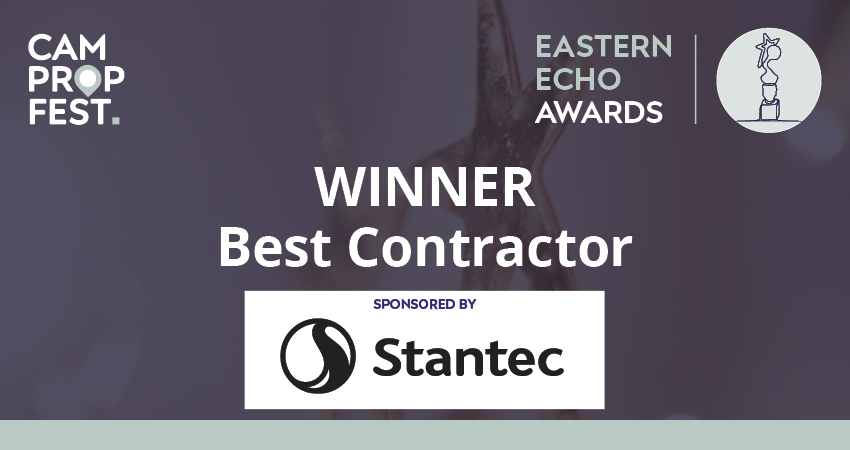 And the WINNER is... RG Carter 

Highly commended: <a href="/WatesGroup/">Wates Group</a> 

Sponsored by <a href="/Stantec/">Stantec</a> 

#EasternEchoAwards #awards #EasternEcho #CamPropFest #Cambridge #HomertonCollege