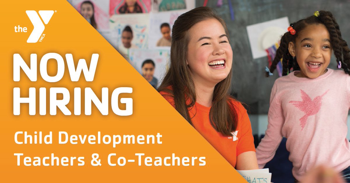 YCentralFlorida's tweet photo. We're #hiring Child Development Co-Teachers! If you enjoy working with kids, we encourage you to apply. Be sure to select 'Child Development' from the drop-down menu. Learn more โก๏ธ https://t.co/qx85dT42qH. #YMCA #YMCACF https://t.co/oyirFNYGre