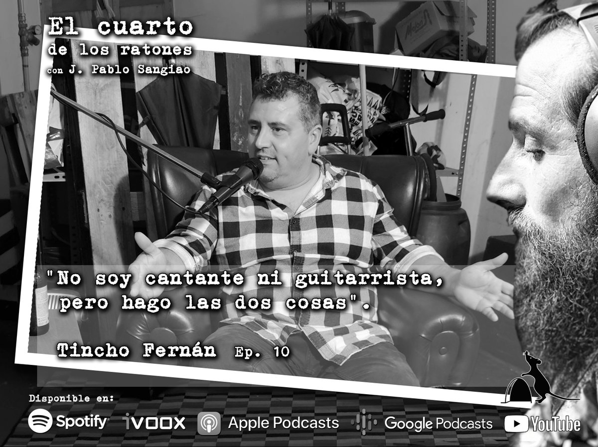 🔟 Episodio 10 de <a href="/cuartoratones/">El Cuarto de los Ratones</a> con <a href="/tinchofernanofi/">Tincho Fernán</a>.

🎙 <a href="/jpablosangiao/">Pablo Sangiao</a> 🎚 <a href="/carlostresandi/">Carlos Tresandí</a>

🎧 Para escuchar:
ivoox: go.ivoox.com/rf/89135616
Spotify: open.spotify.com/episode/2P5R5V…
Apple Podcast: podcasts.apple.com/es/podcast/el-…

📺 Para ver:
YouTube: youtu.be/AcKNPZu0dy0