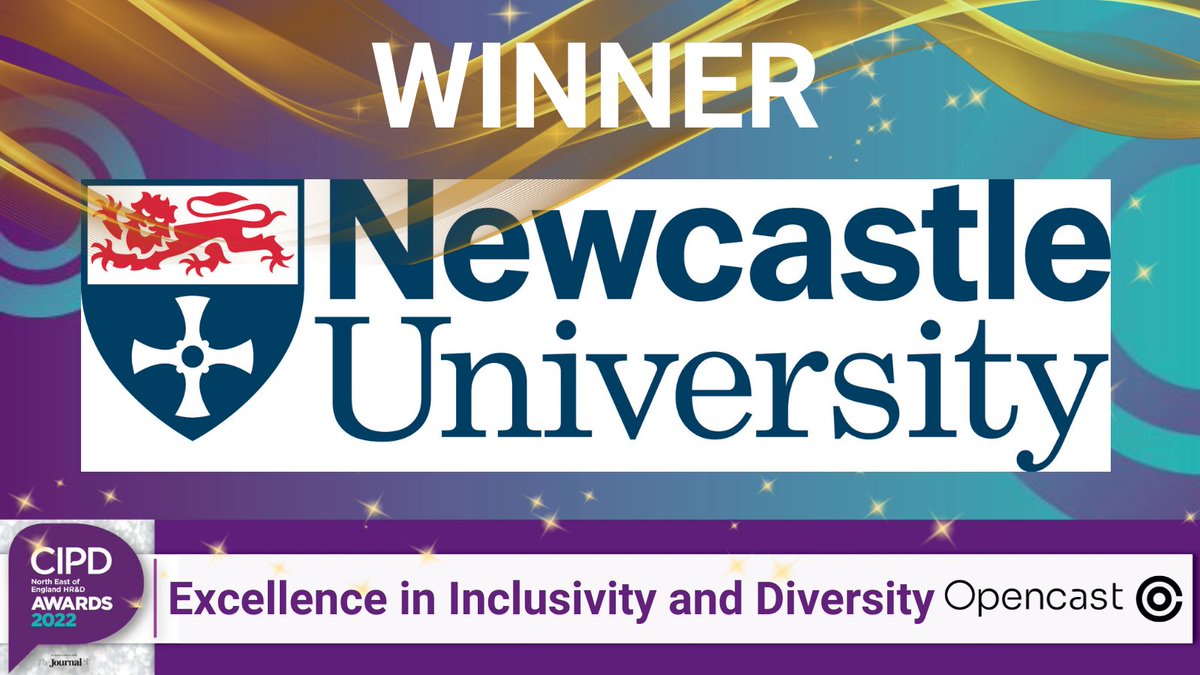 Congratulations to <a href="/UniofNewcastle/">Newcastle University</a>, winner of Excellence in Inclusivity and Diversity. 🤩🏆

Sponsored by <a href="/TeamOpencast/">Opencast</a> 

#CIPDNEawards 🐟🐠🎉🧜‍♂️🍾