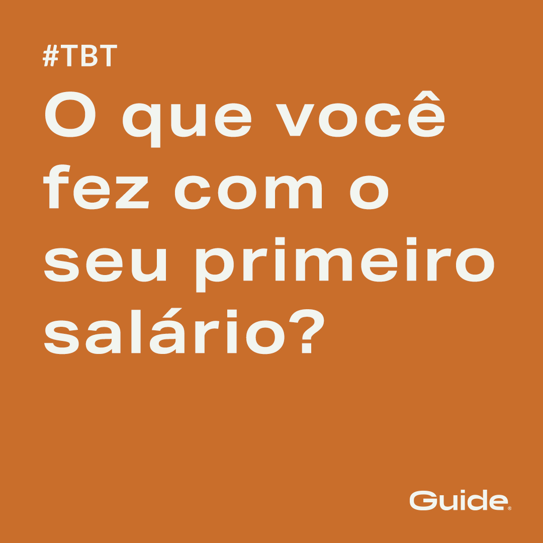 guideinvest's tweet photo. No #TBT de hoje vamos testar a sua memória: Você lembra do seu primeiro salário e o que fez com ele? Conta pra gente! #salário #investimentos #GuideInvestimentos
#PraTodosVerem - imagem laranja com o logo da Guide e o texto: #TBT O que você fez com o seu primeiro salário? https://t.co/A6gpCHFOoE