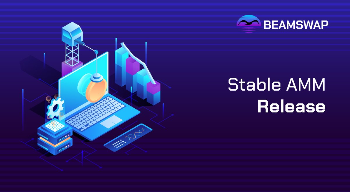 Beamswapio's tweet photo. 💶💴💷Beamswap platform has been upgraded to include the Stable AMM feature for more affordable and efficient stablecoin trading.

With its release the transition period to @nomadxyz_ assets begins. 

Learn more: https://t.co/0HTPYtaKVf

$GLINT #Crypto #DeFi $DOT $GLMR https://t.co/cdk6iIqMhW