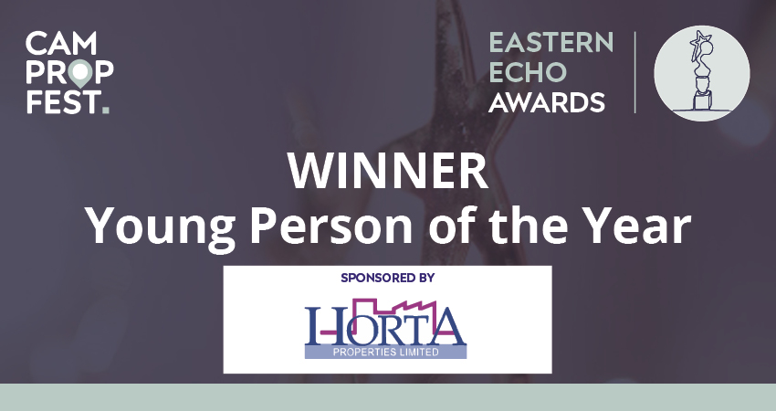 And the JOINT WINNERS are... Jodie Welch (<a href="/Stantec/">Stantec</a>) &amp; Will Fayers (Paul Basham Associates)

Highly Commended: George Craig, (<a href="/Bidwells/">Bidwells</a>), Abigail Jones (<a href="/Savills/">Savills</a>), Jonathan Wright (<a href="/Bidwells/">Bidwells</a>)

Sponsored by Horta Properties

#EasternEchoAwards #awards #EasternEcho #CamPropFest