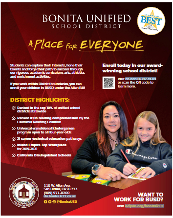 BUSD has been voted Best School District in the San Gabriel Valley! We Love our Bonita Family! #bestschooldistrict #busdrocks #youcanworkheretoo