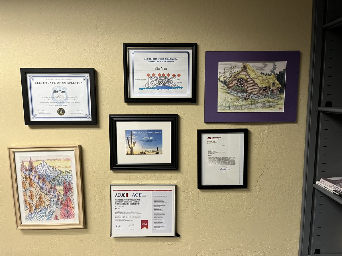 After a long delay, I was finally able to put up the art piece I bought at #Inkcarcerated on my office wall, which is the third over the three events. The students and faculty at <a href="/CCS_ASU/">ASU Center for Correctional Solutions</a> made them happen, and as their colleague, I appreciate their service to the community.