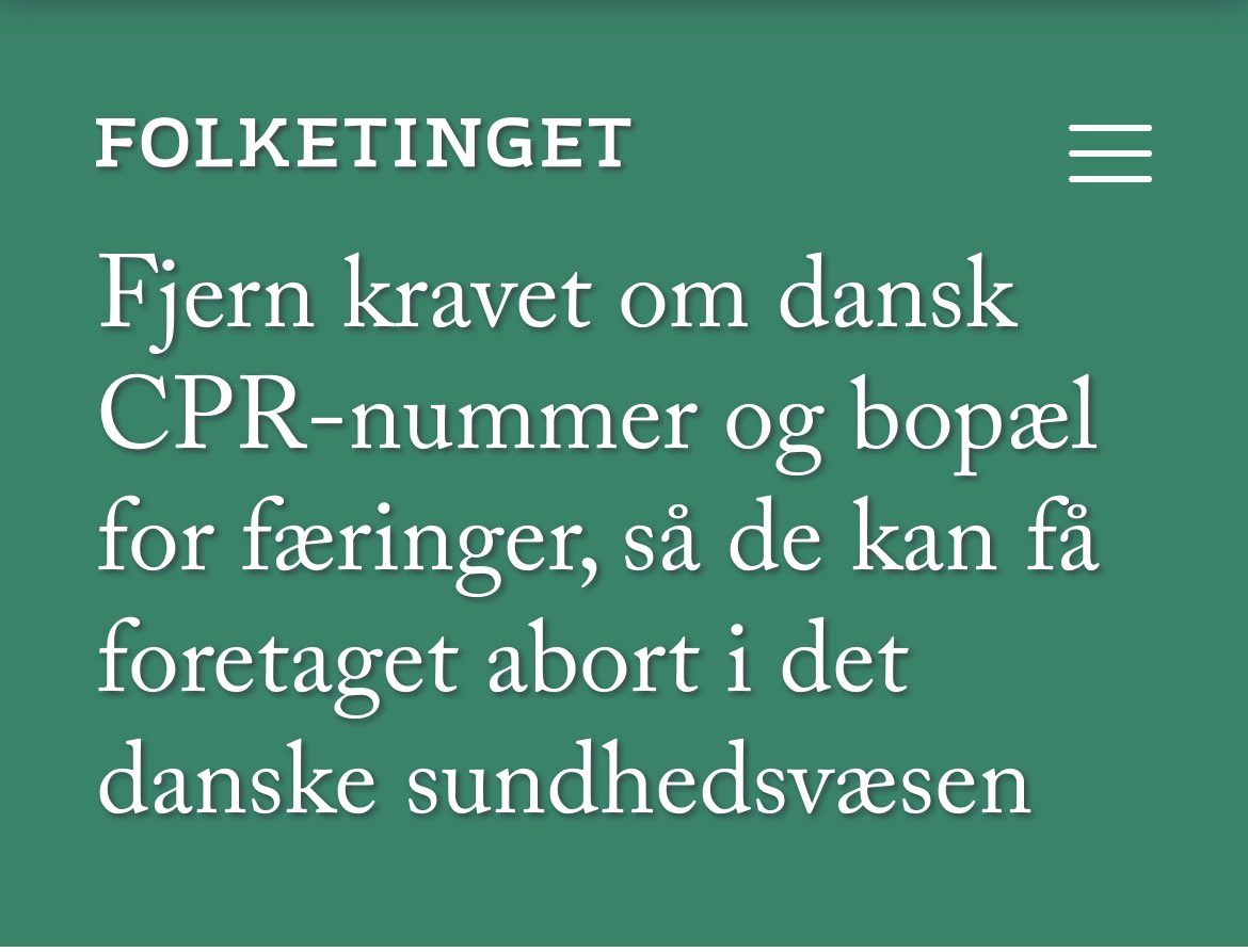 Vi er en gruppe unge mennesker, som har lavet et borgerforslag om at give færinger ret til abort i det danske sundhedsvæsen❤️ Håber I vil støtte op og skrive under her: borgerforslag.dk/se-og-stoet-fo…