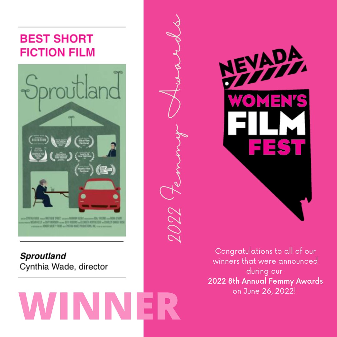 nwffest's tweet photo. Congratulations to all of this year's winners! The winner for the 2022 Femmy Award for Best Short Fiction Film is SPROUTLAND directed by Cynthia Wade.
See all of the winners - https://t.co/NOLNlojS7Q

#nwffest #nevadawomensfilmfestival #63films13countries #nevadafilm #womeninfilm https://t.co/XHuVjWIqfV