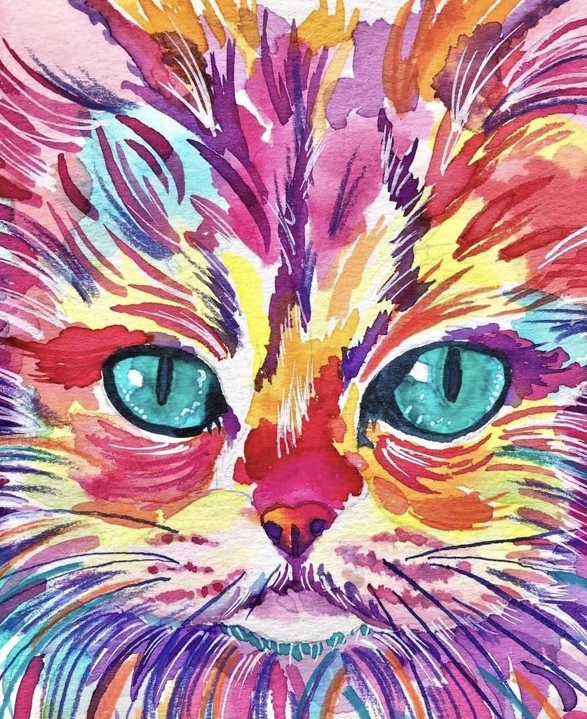 feline rainbow #cat #feline #rainbow #eyes #beautiful