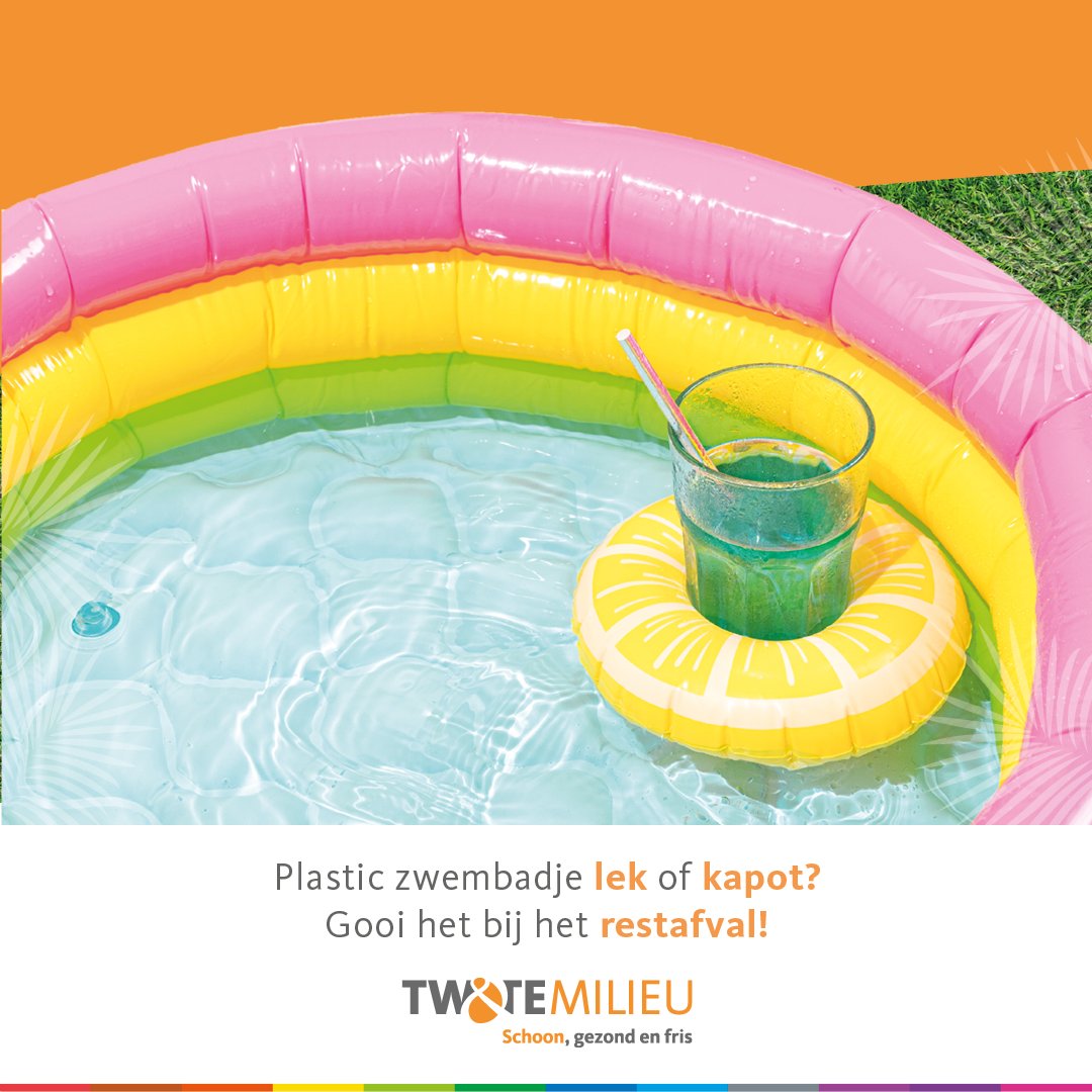 TwenteMilieu's tweet photo. Lekker afkoelen in het zwembadje met dit weer! ☀️🥵 Maar is je zwembadje lek of kapot? Gooi het dan bij het restafval! ♻️ 

Kijk voor meer informatie op https://t.co/xbsWgCliqt. https://t.co/rd4sNw2VQR