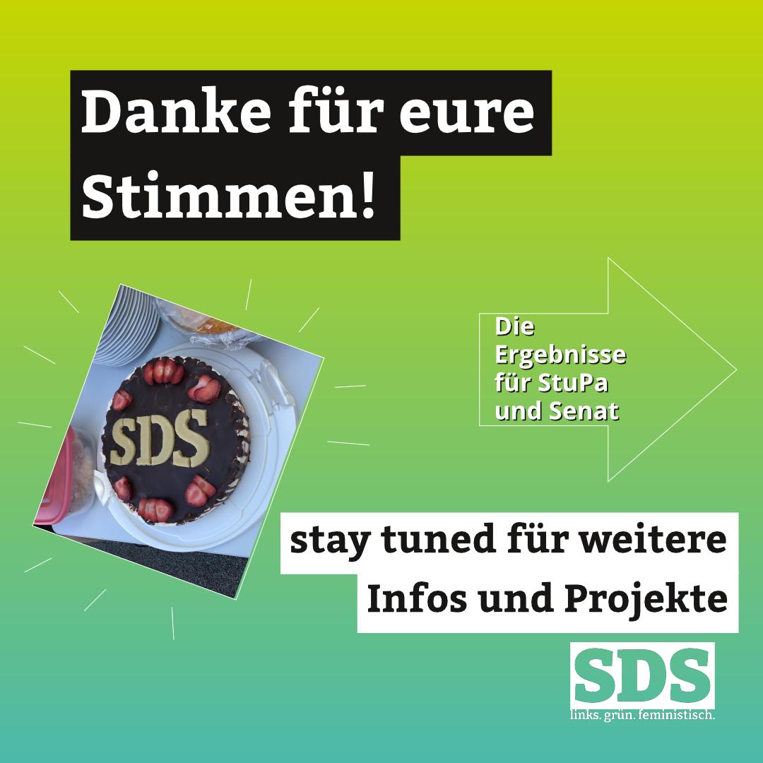 SdsMarburg's tweet photo. Nach unserer Wahlparty auch an euch: Danke für die vielen Stimmen! 
Von 8 Sitze auf 15 ist ein krasser Sprung! 😁🥳🚩✊
#Marburg #Studieren #Univerdität #Selbstverwaltung #Hochschulwahlen
#StopTheCuts https://t.co/fu4O2m286F