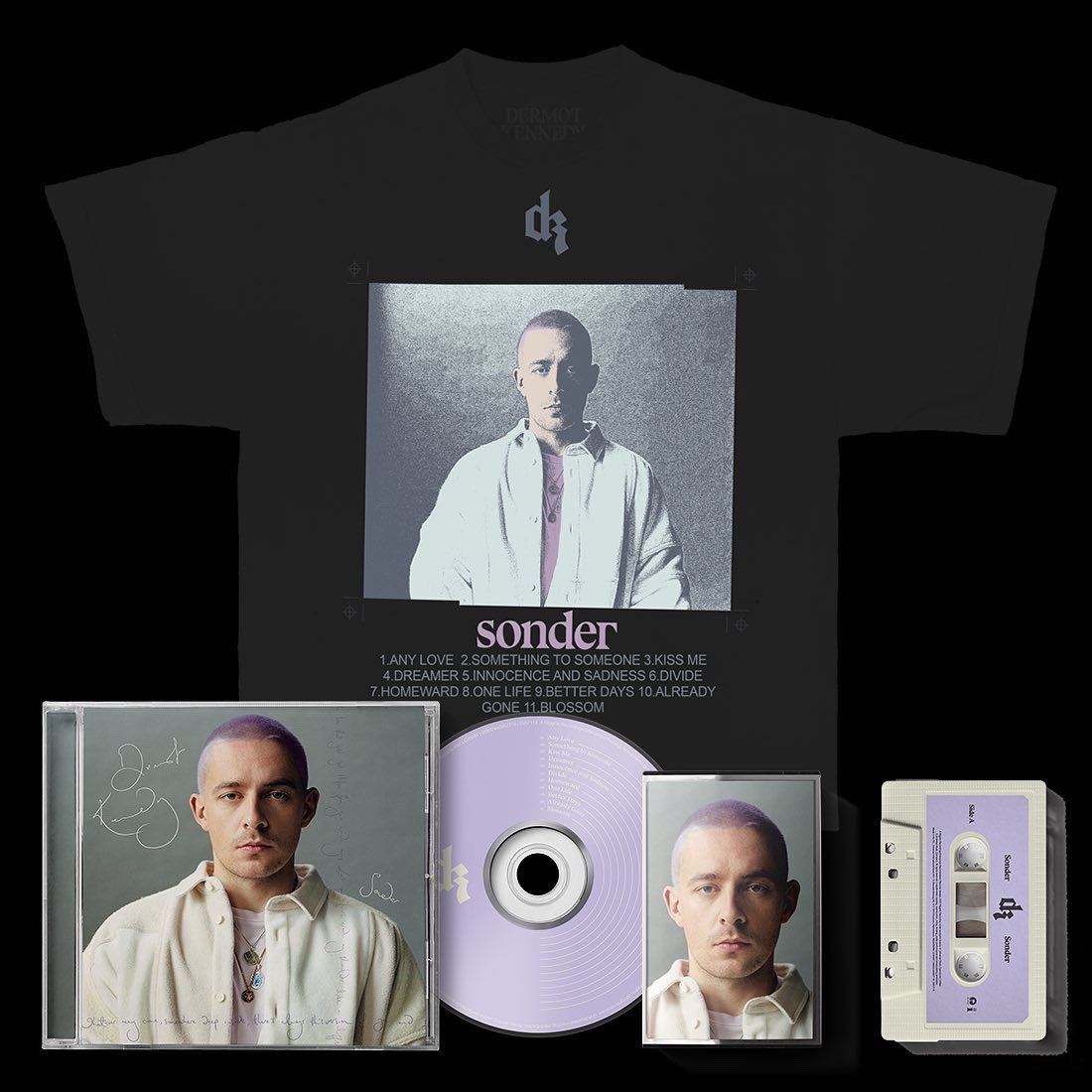 DermotKennedy's tweet photo. New merch to celebrate the new album! Thank you so so much for all the love and support on “Sonder”! I truly can’t wait for it to be yours. Pre order now https://t.co/I8N9ZxhT2B https://t.co/837DDJQVv0