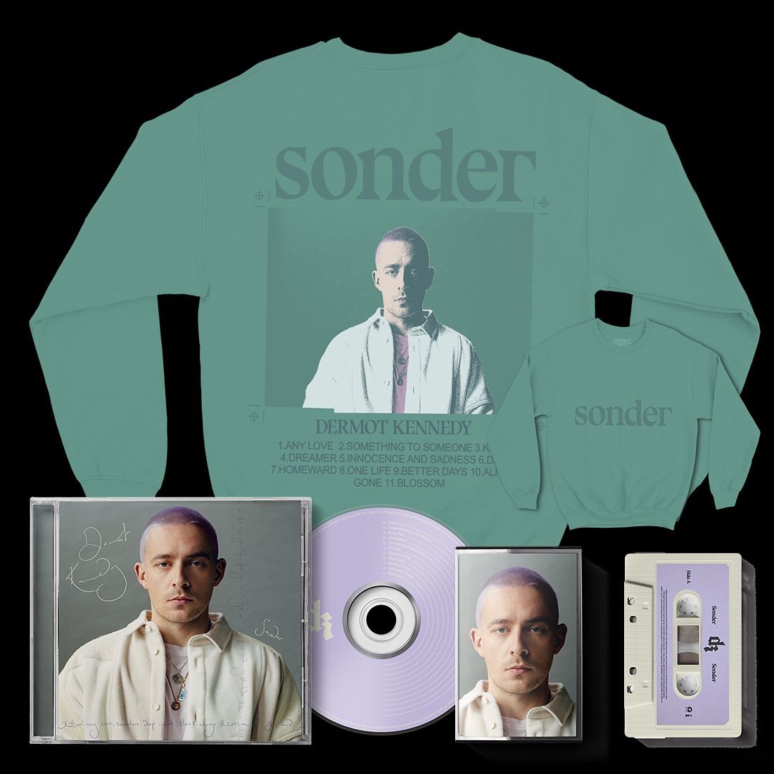 DermotKennedy's tweet photo. New merch to celebrate the new album! Thank you so so much for all the love and support on “Sonder”! I truly can’t wait for it to be yours. Pre order now https://t.co/I8N9ZxhT2B https://t.co/837DDJQVv0