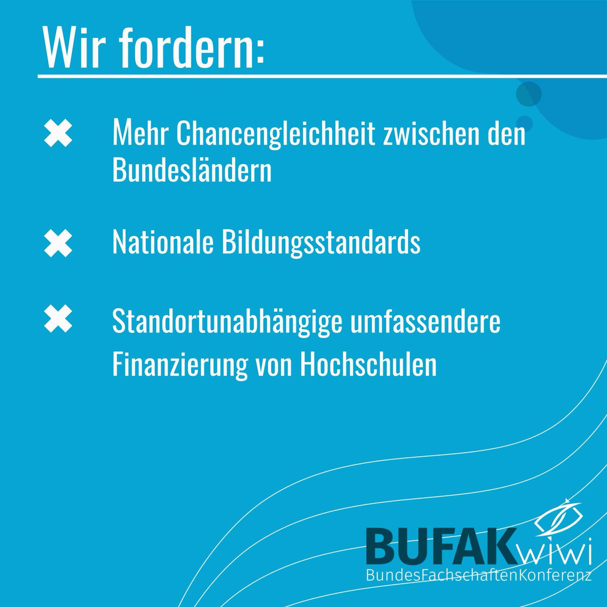 BuFaK_WiWi's tweet photo. [Positionspapiere]
Heute möchten wir euch das Positionspapier zur Reformierung des Bildungsföderalismus und Auflockerung des Kooperationsverbots vorstellen.

Hier einmal die Kernpunkte des Positionspapier für euch zusammengefasst: https://t.co/RoJC7lEWCx