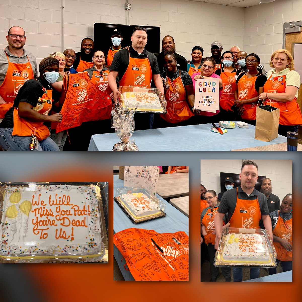 From One ☝️ “ Fearless Leader ” To The Next Pat SASM @patgall41 your team at @THD4112 Are Wishing You The Best of Luck 🍀 In Your New Store 🏬 @THD4114 You Will Be Missed 😪 We Cannot Wait To See Your Growth📈@MattWichner @MaryLuk33744050 @jonbaumann304 @JessieWhiteman2