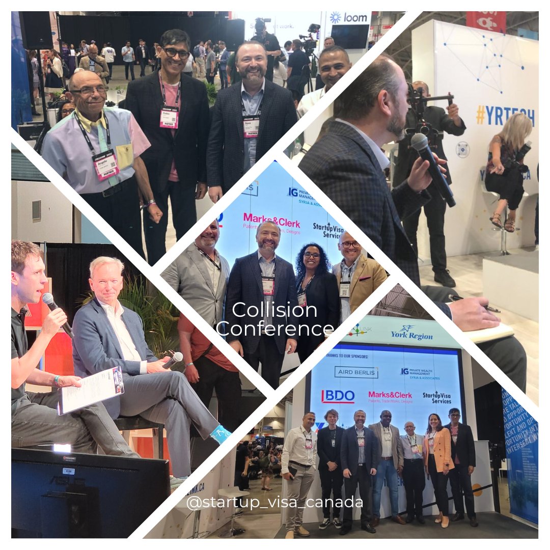 suvservices's tweet photo. StartupVisaServices delegation to #collissionconf was a great event! Thanks to York Region and @YorkAngels for hosting an international Startup competition event where our CEO, @slavaapel, was one of the judges.
Great to meet up with @rzelichenko
@dontapscott @micheleromanow https://t.co/caM8hlOWIf