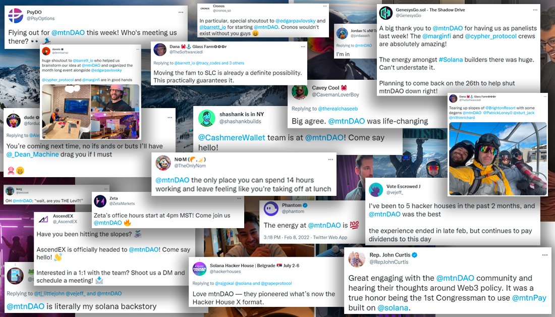 mtndao's tweet photo. 1/🏔️

We’re running it back. mtnDAO v2 starts in August and runs the entire month.

Nothing like building through the bear with a bunch of chads.

Yall saw how @mtnDAO v1 changed the ecosystem right?

calling @solana community - we are sizing up some saucy bounties.

👇👇👇 https://t.co/Fjhq2y5R7Y