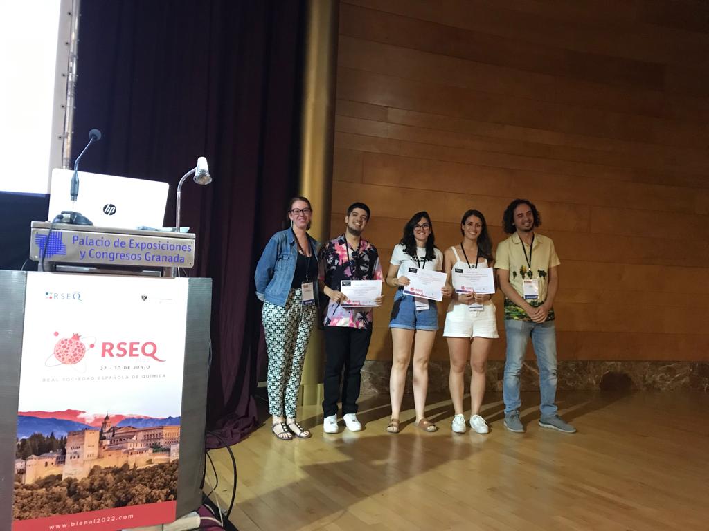 And here are the awardees of the flash presentations at the Organometallic Symposium <a href="/BienalGranada22/">XXXVIIIReunionBienalRSEQ</a>