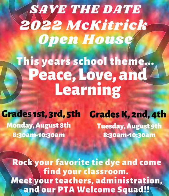 SAVE THE DATES..2022/23 McKitrick Open House details are here!