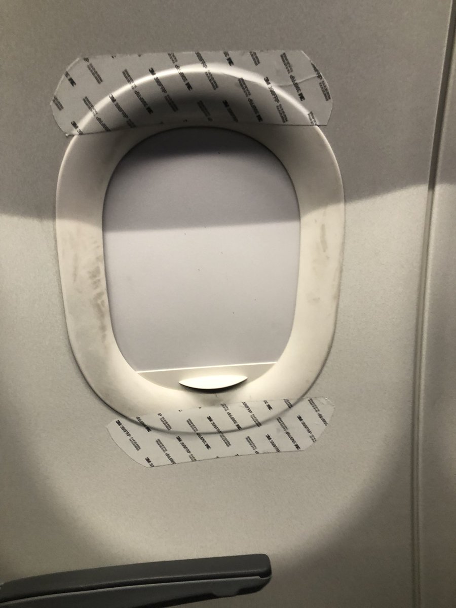 MikeNate21's tweet photo. Don’t love the fact that tape is holding this plane together https://t.co/8mS0QkTY3d