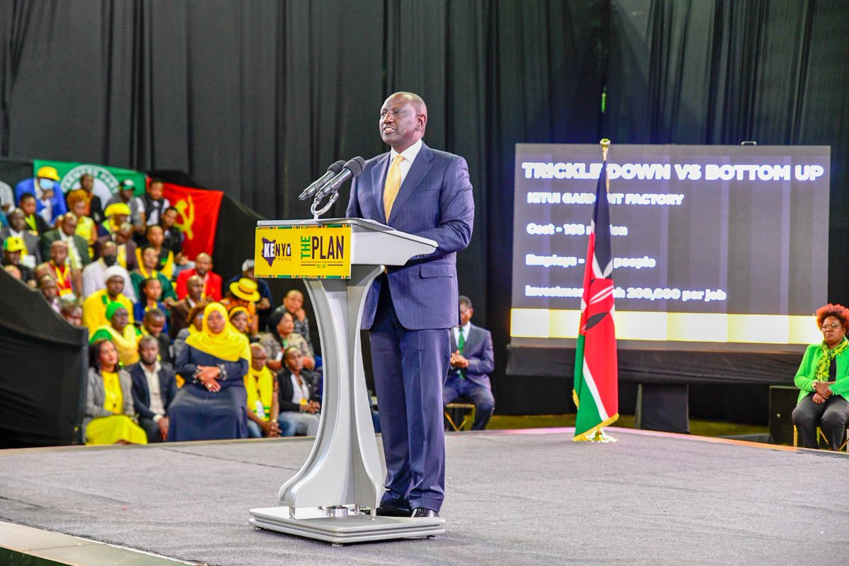 WilliamsRuto's tweet photo. During the launch of the PLAN; Kenya Kwanza Manifesto, Kasarani Stadium, Nairobi County. https://t.co/gI5dU4fPRS