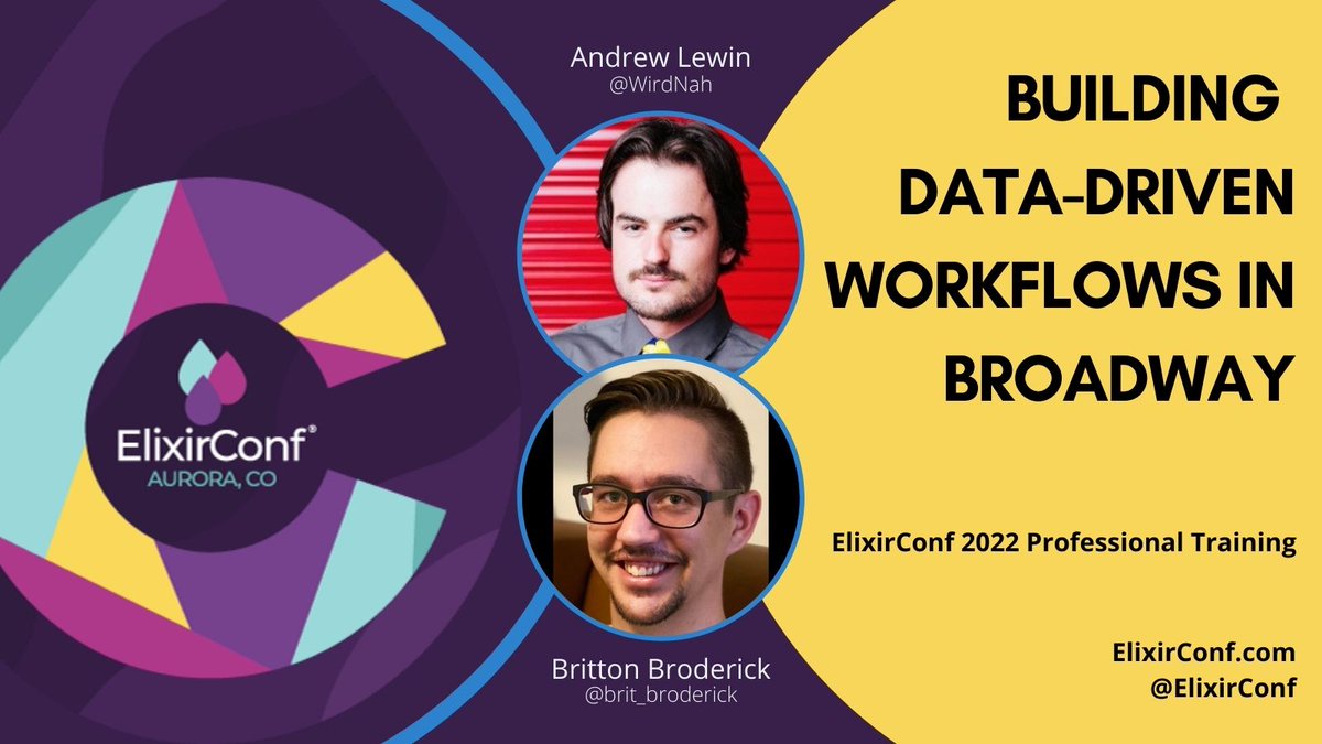 Are you ready for Broadway?

Get professional training on "Building Data-Driven Workflows in Broadway" with <a href="/WirdNah/">Andrew Lewin</a> and <a href="/brit_broderick/">Britton Broderick</a> at <a href="/ElixirConf/">ElixirConf</a> US 2022!

2022.elixirconf.com/training#build…

#MyElixirStatus