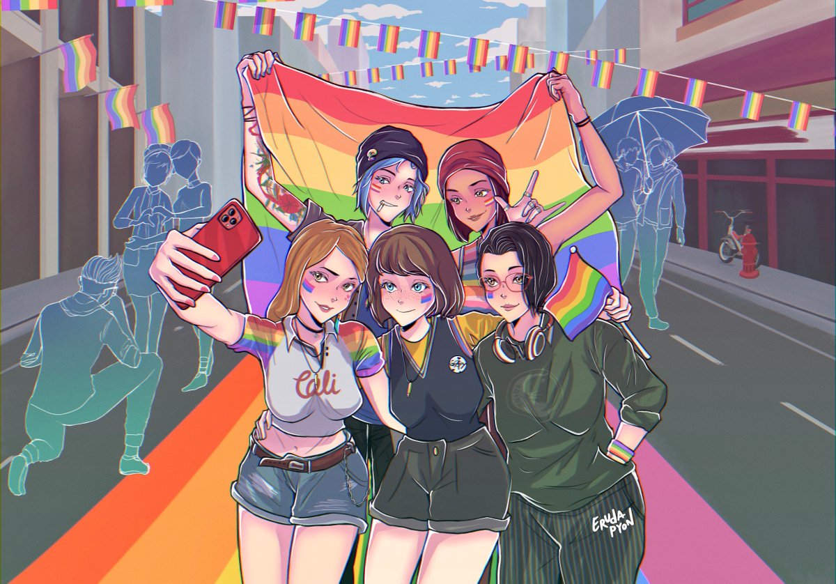 Here's a gorgeous piece of #Pride fan art by @erudapyon of Chloe, Step...