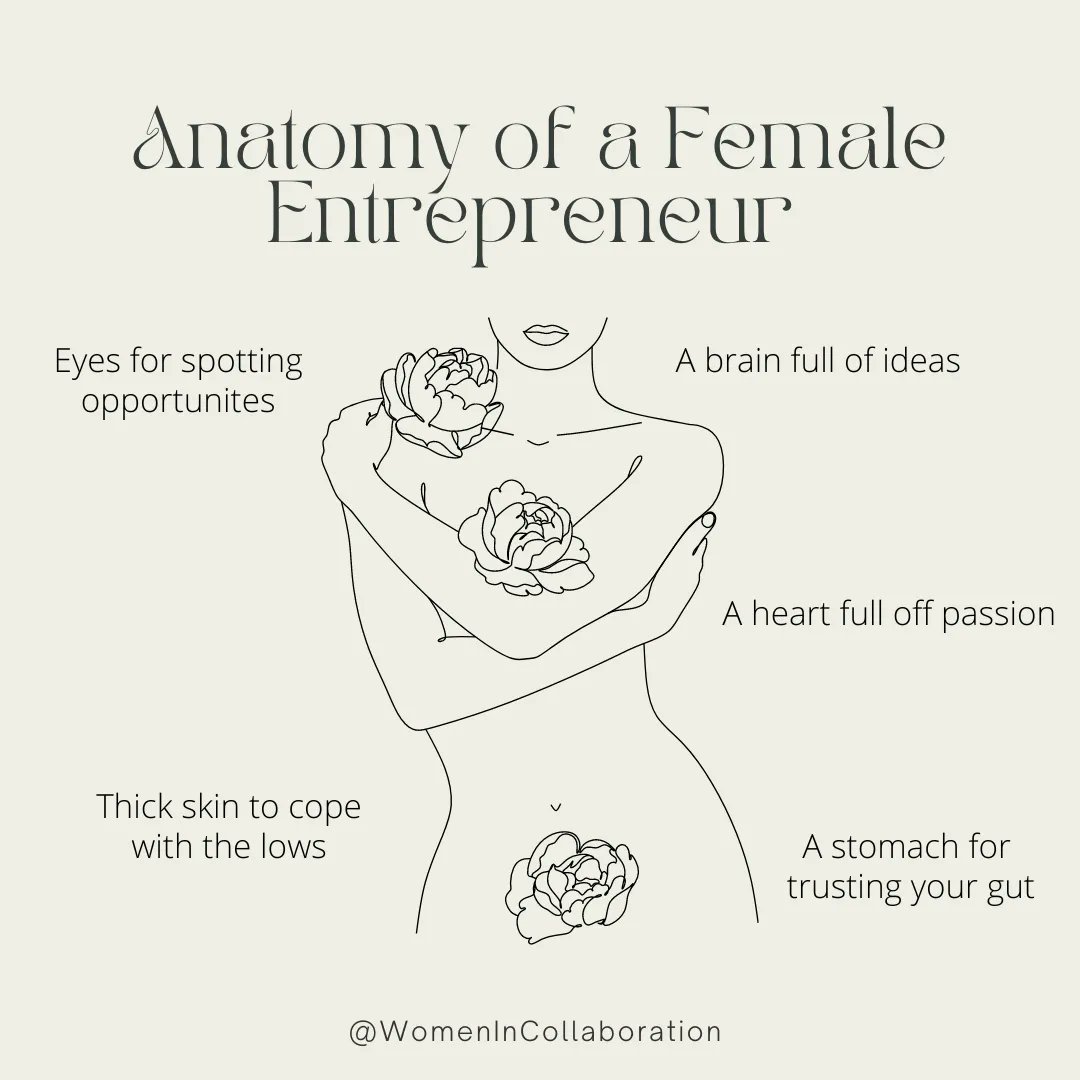 The anatomy of a #FemaleEntrepreneur! 🌟 Who can relate?