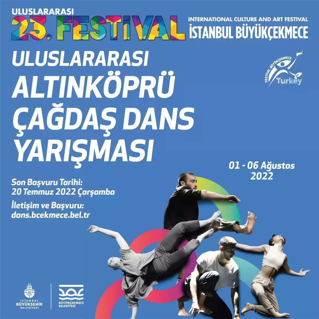 2che2na's tweet photo. Uluslararası İstanbul Büyükçekmece Kültür ve Sanat Festivali kapsamında düzenlediğimiz 3.Uluslararası Altınköprü Çağdaş Dans Yarışması başvuruları başladı. 🤸‍♂️👣
3rd. International Contemporary Dance Competition applications has begun.
Başvuru // To apply: https://t.co/9HnajfSxID https://t.co/xZ8QCdrZwO