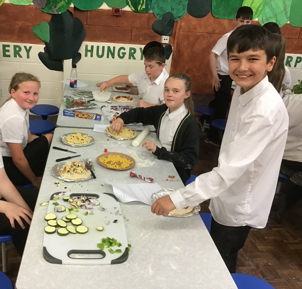 LindenRDoak's tweet photo. We have spent the week planning our recipes and the process. Today we made our pizzas! #LindenDT https://t.co/2muYpU931g