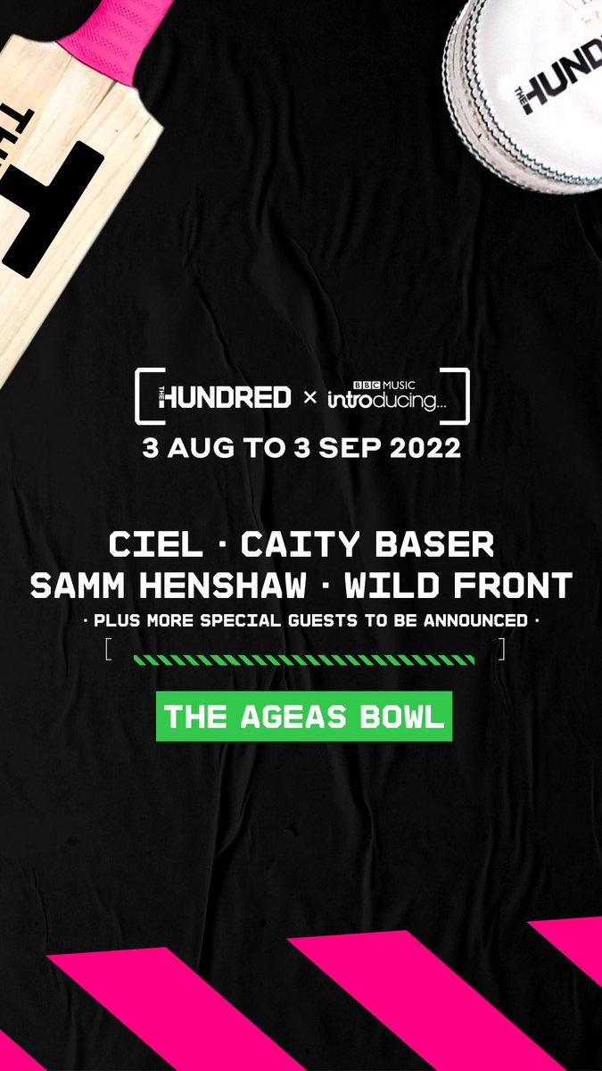 Well excited to be playing @TheAgeasBowl in Southampton this summer. Big love <a href="/thehundred/">The Hundred</a> + <a href="/bbcintroducing/">BBC Music Introducing</a>