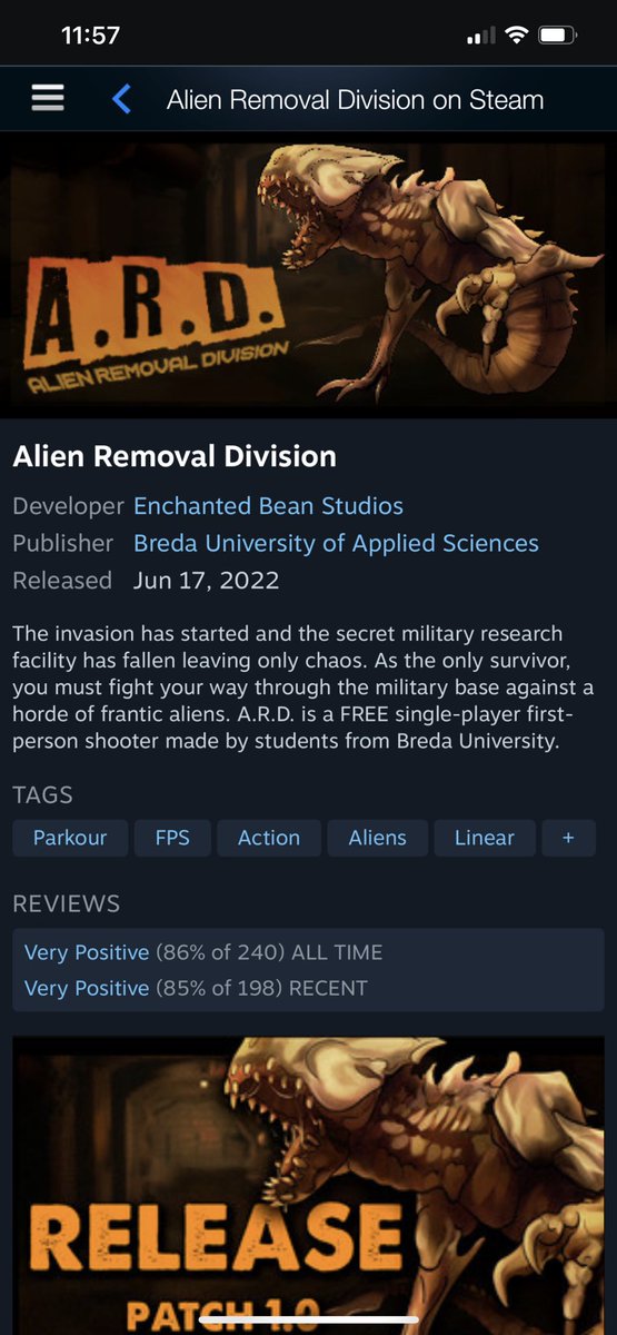 BanTheTesters's tweet photo. I Had the pleasure of doing voice work for the Enchanted Bean Studios’ #indiegame  “A.R.D - Alien Removal Division” which landed at number 1 steam game on “New and Trending”! #indiegames #Steam #voiceacting 

Congrats guys! Check it out here: 

https://t.co/bPlefyde4i https://t.co/1kXJeaVTQY