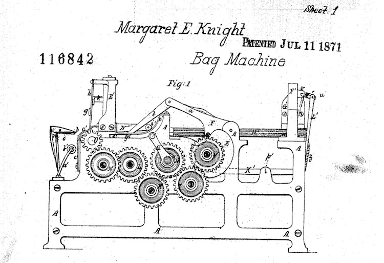 IPLawyersLA's tweet photo. Today is Paper Bag Day, and its the perfect time to honor female inventor and NIHF Inductee, Margaret E. Knight, who created a machine that mass-produced paper bags, revolutionizing that industry. #Patents #WomenInventors 
https://t.co/sLL2vIPTre https://t.co/zALWM2XHRV