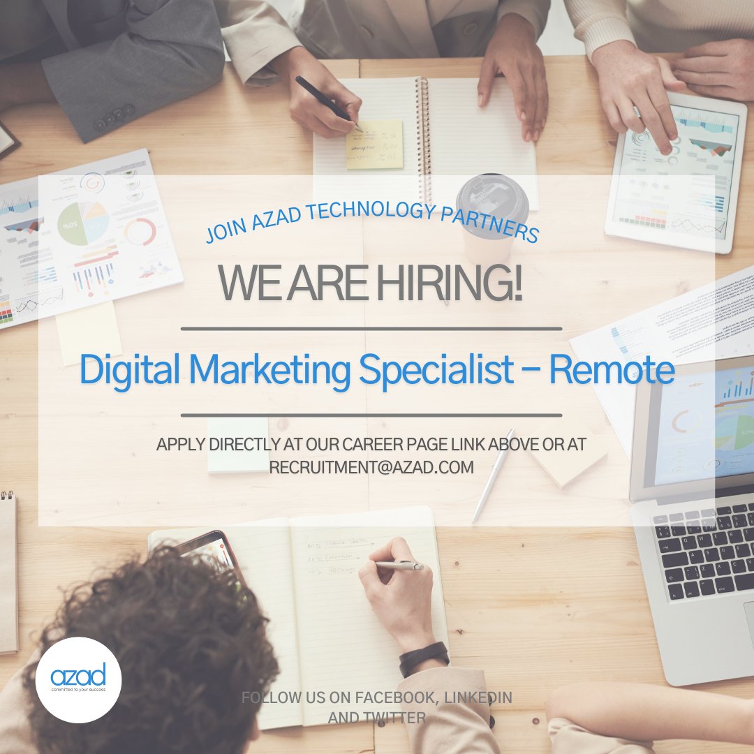 azadinc's tweet photo. AZAD is #hiring for a Digital #Marketing Specialist role in Lake Oswego, OR. This exciting opportunity is a part-time position and can be either #remote or on-site for local candidates! To learn more and apply directly, please visit our Career Center: https://t.co/qElHdj9fWJ https://t.co/ZZJwFKvIMw