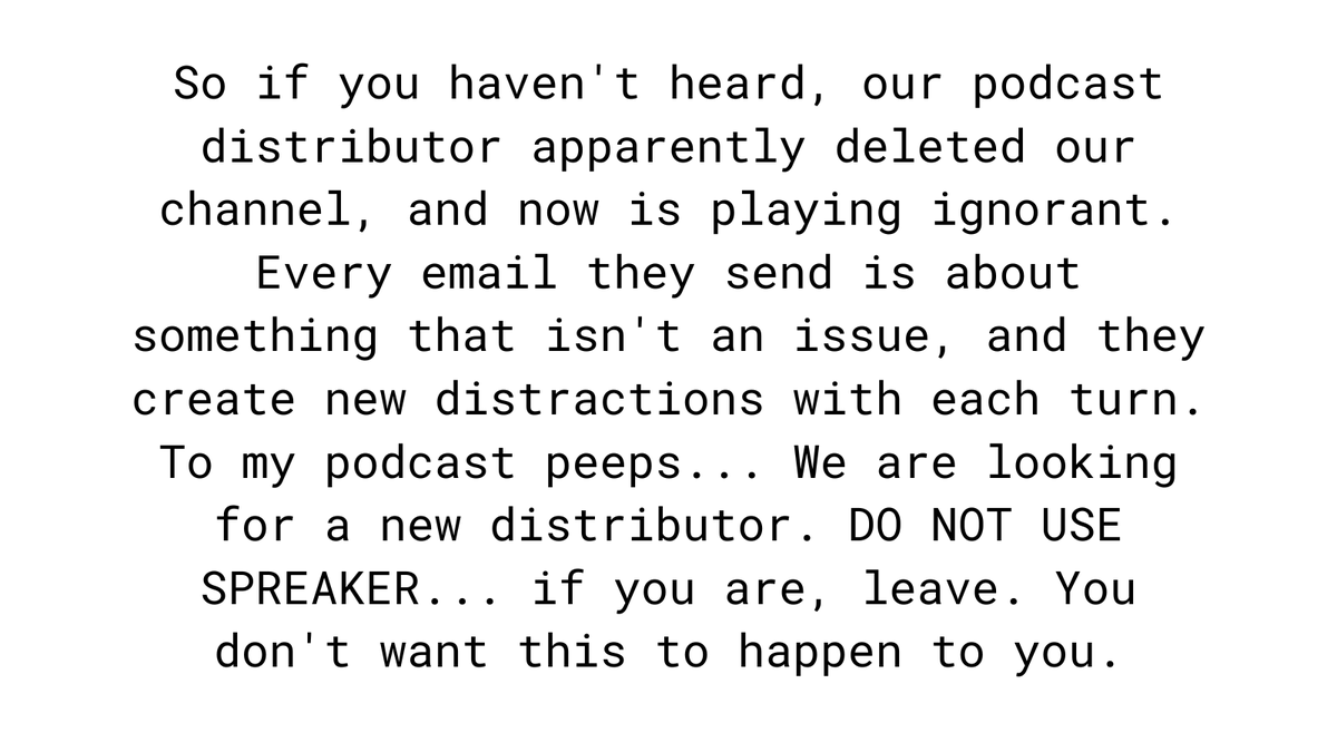 FreeGeekRadio's tweet photo. Our entire catalog years of shows are gone... They now only exist on YouTube. Which is a problem within itself. https://t.co/ex7XmNhsjG