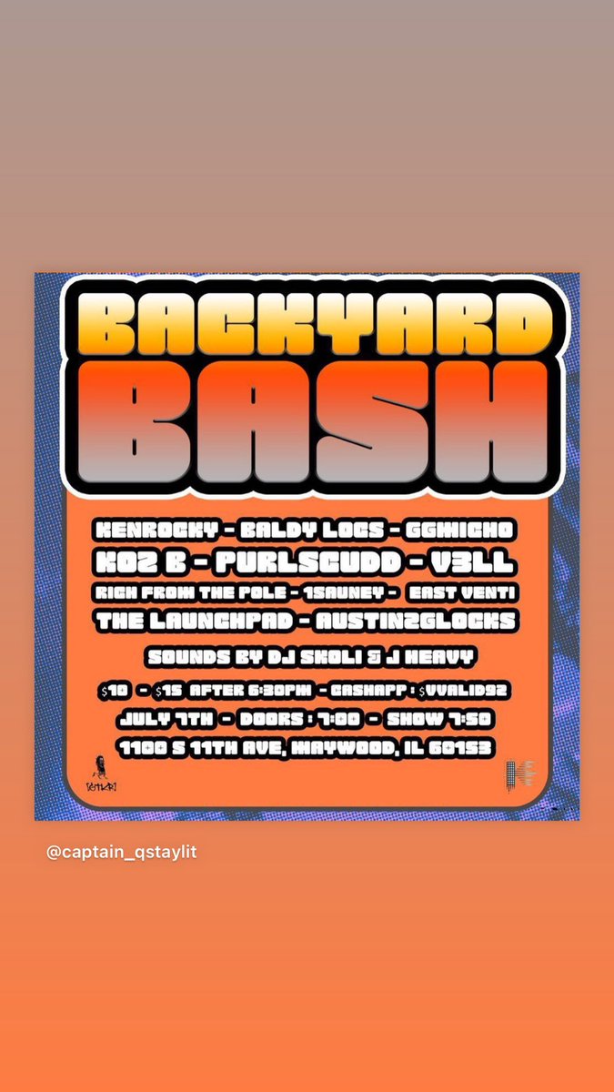 We back with another show next Thursday! July 7th! Pop out and support. the line up is Crazyyyy! <a href="/GFP_GTKR/">GFP_GTKR</a> <a href="/DJSKOLi/">SKO EXOTIC</a>  it is a show leading into an after party. BYOW and we have a drinks for sale.They are $10 dollars before the show but after 6:30pm the day of the show it is $15.