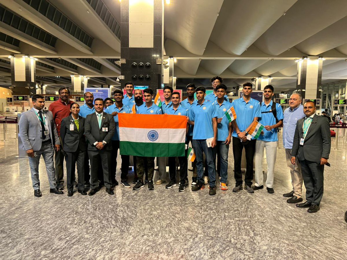 BFI_basketball's tweet photo. Indian 🇮🇳 Senior Men Basketball 🏀 Team off to Manila, Philippines 🇵🇭 for FIBA World Cup 2023 Asian Qualifiers. https://t.co/njrC42Afo5