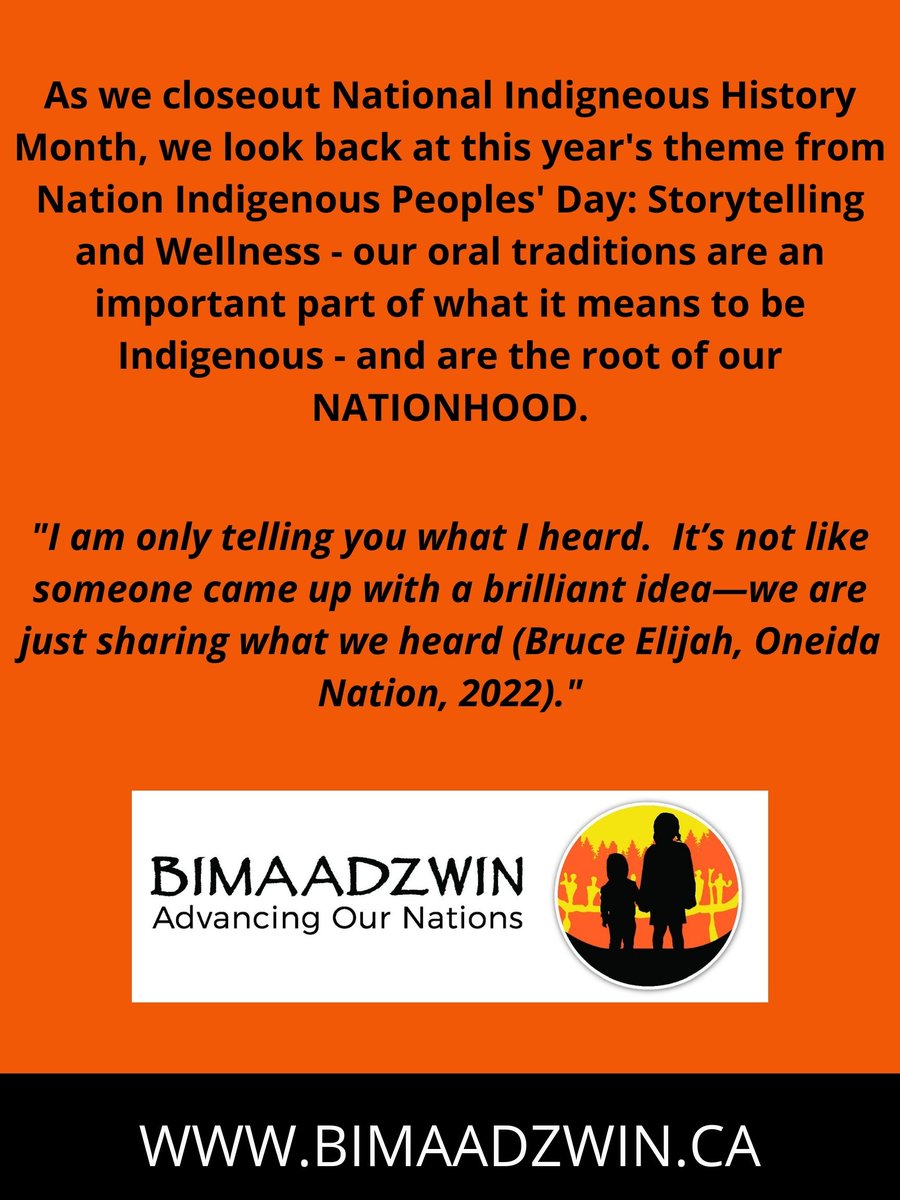 bimaadzwin's tweet photo. As we roll into July 1st, we reflect on #NationalIndigenousHistoryMonth and what this year's #NationalIndigenousPeoplesDay theme of Storytelling and Wellness means to us #NATIONHOOD https://t.co/dYIgQNlOJG