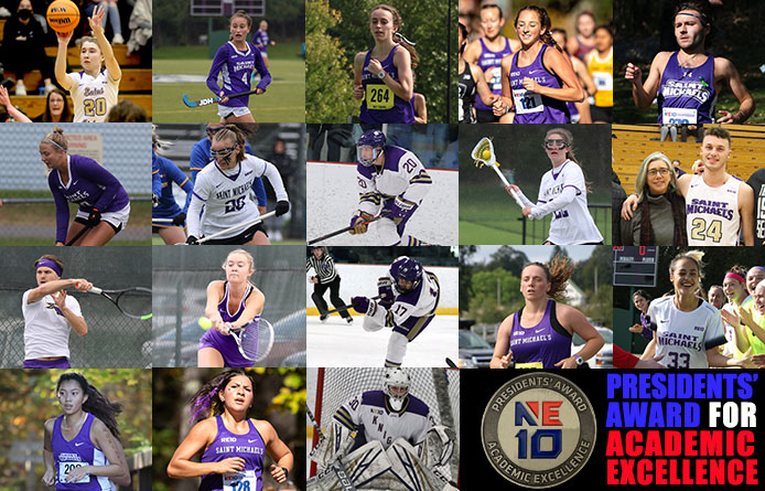 18 Purple Knights Earn NE10 Presidents' Award for Academic Excellence bit.ly/3bJgE5L #smcpks #ne10embrace