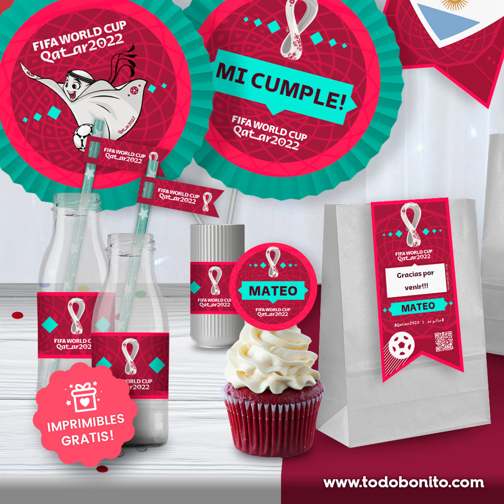 todobonito's tweet photo. ¡Llegó nuestro #KitImprimible del #MundialQatar2002 para descargar ✨ G R A T I S ! ✨ ⚽️ 🏆
Como es tradición de @todobonito en los mundiales, te regalamos este "Kit decoración" para que el #cumple de tu peque fanático/a del #fútbol quede increíble! 😍 https://t.co/UArI8loJJ5
